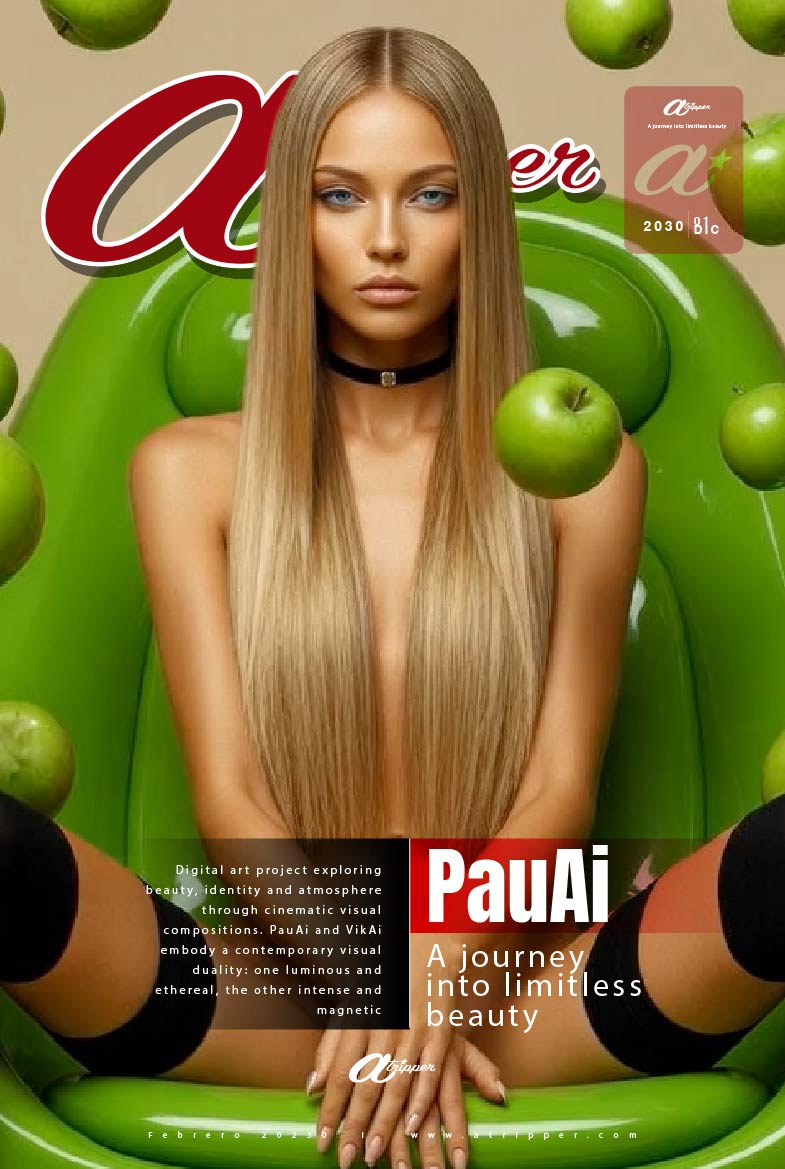 ATRIPPER Cover Art | PauAi - Arrogance | Elegant blonde with confident and slightly arrogant gaze, sophisticated pose and luminous presence, high-fashion editorial style – PauAi by ATRIPPER