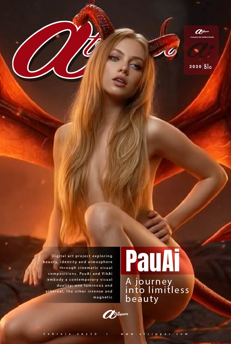 ATRIPPER Cover Art | PauAi - Fallen Angel | Ethereal blonde with dramatic fallen angel aesthetic, soft yet intense expression, delicate wings and cinematic lighting – PauAi by ATRIPPER