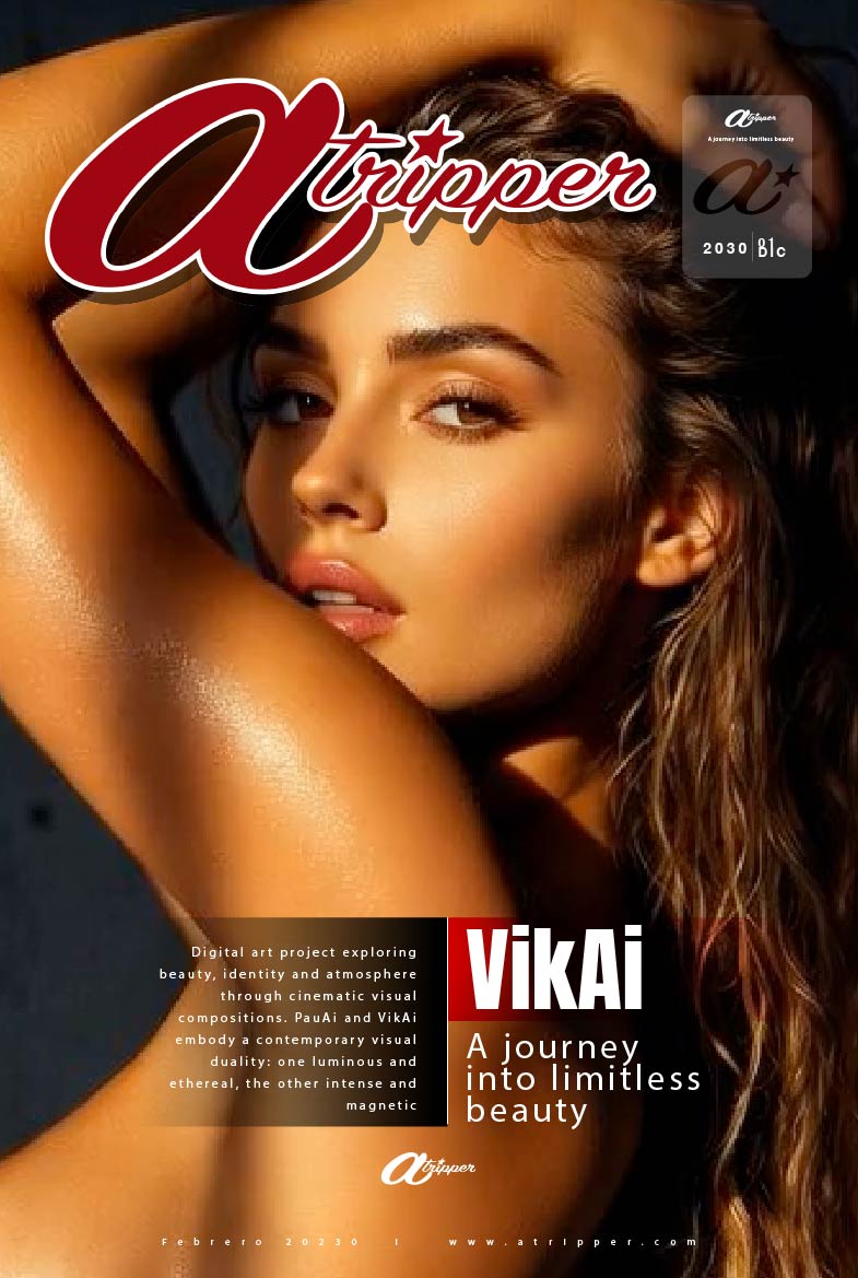 ATRIPPER Cover Art | VikAi - Charming | Charismatic brunette with magnetic gaze and charming attitude, sophisticated editorial style – VikAi by ATRIPPER
